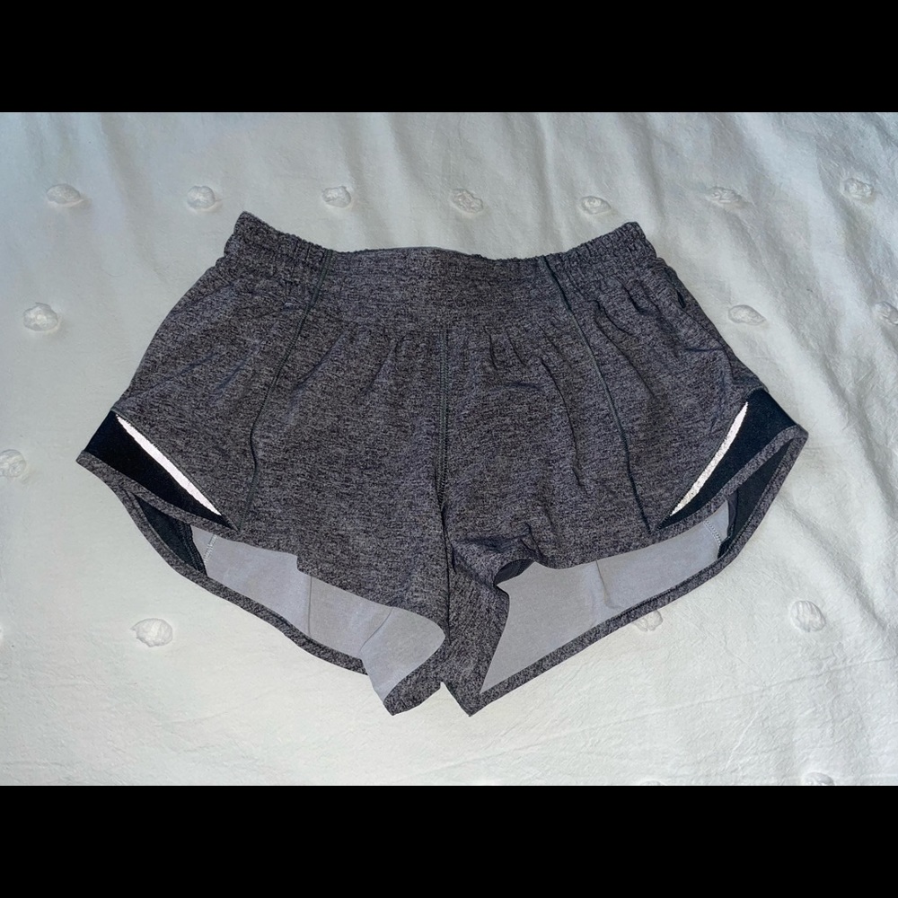 Lululemon gray hotty hot 2.5 inch shorts. Size 6
